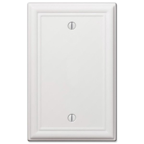 Amerelle Chelsea White 1 gang Stamped Steel Blank Wall Plate 149BW